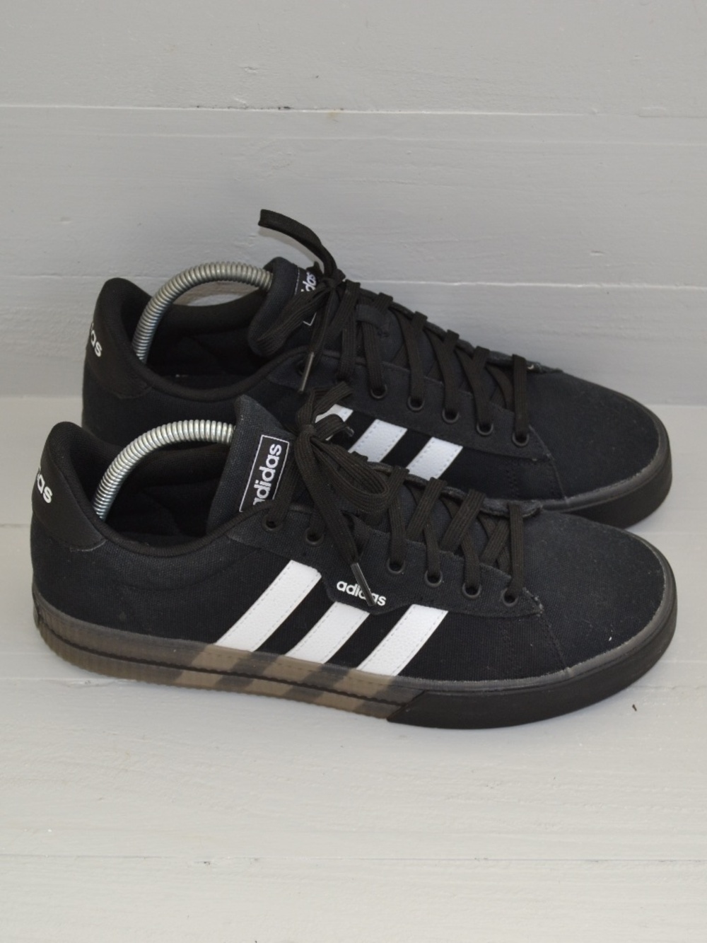 Adidas Daily 3.0 'Translucent Outsole Black White' FW7050 Mens Size 9.5 -